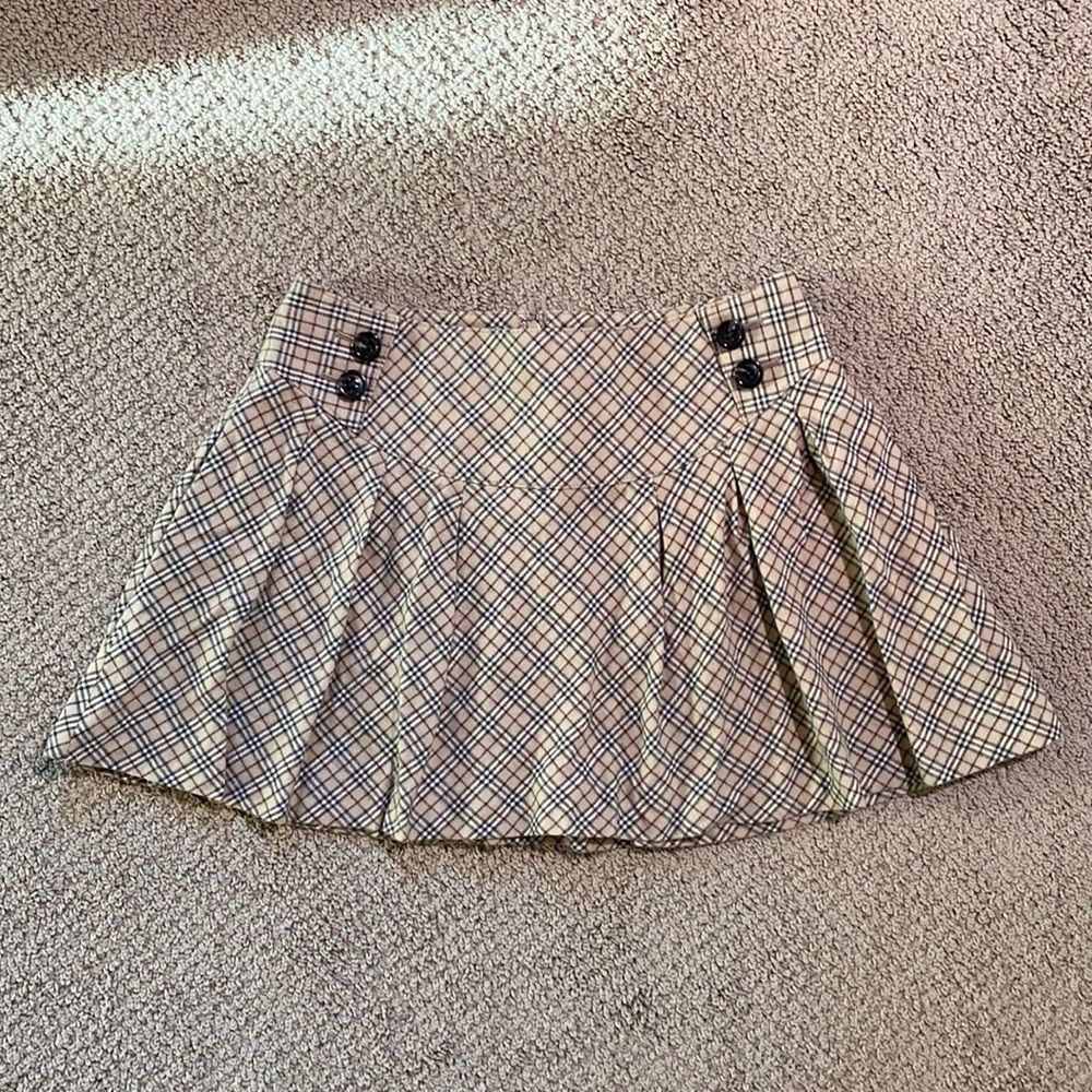 Authentic Burberry Blue Label Japan plaid pleated mini skirt 38 or 4